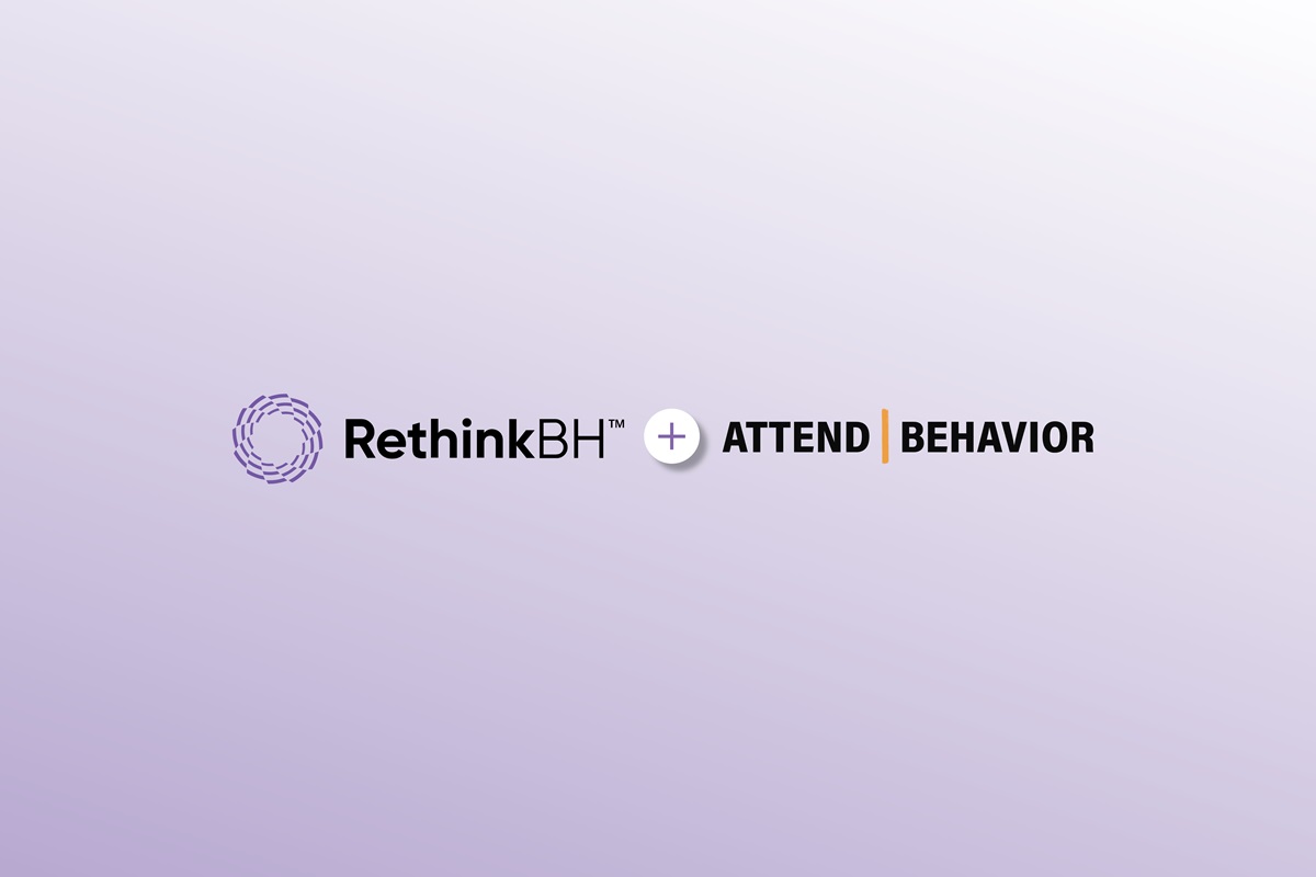 RethinkBH and Attend Behavior logos separated by a plus sign